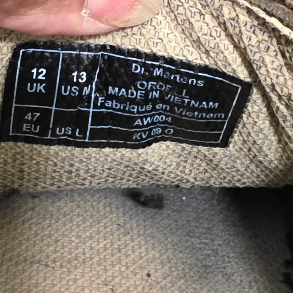 Dr. Martens Brown Leather Lace-Up Shoes Men's Size 12 Durable‎ Casual Style